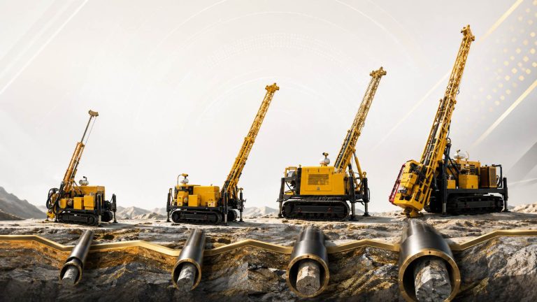 Surface Core Drilling Rig Selection by BQ, NQ, HQ and PQ Rod Size