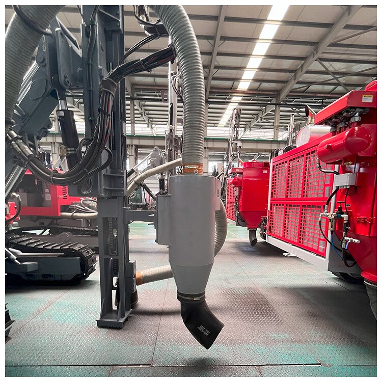 Hydraulic top hammer drilling rig with PLC control and hydraulic feed system
